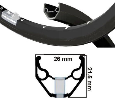 Ryde velg 28 zac421 zwart disc 32 14