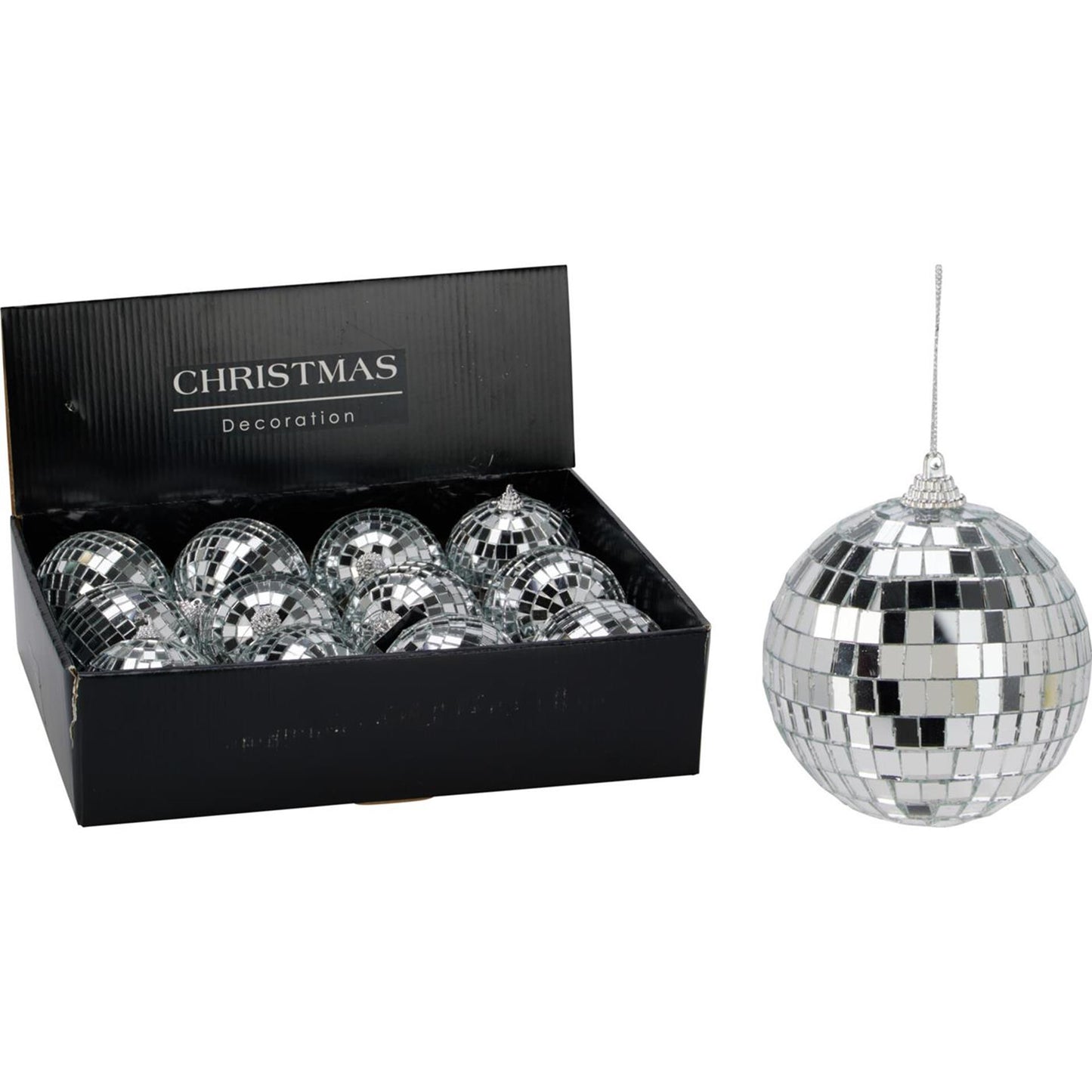 Sfera a specchio per lo styling della casa 8 cm argento