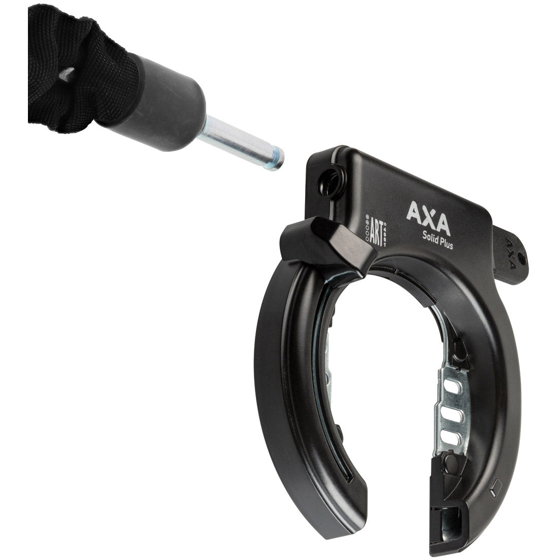 Axa Ringslot Solid Plus - con montaggio Fender - Nero (sulla mappa)