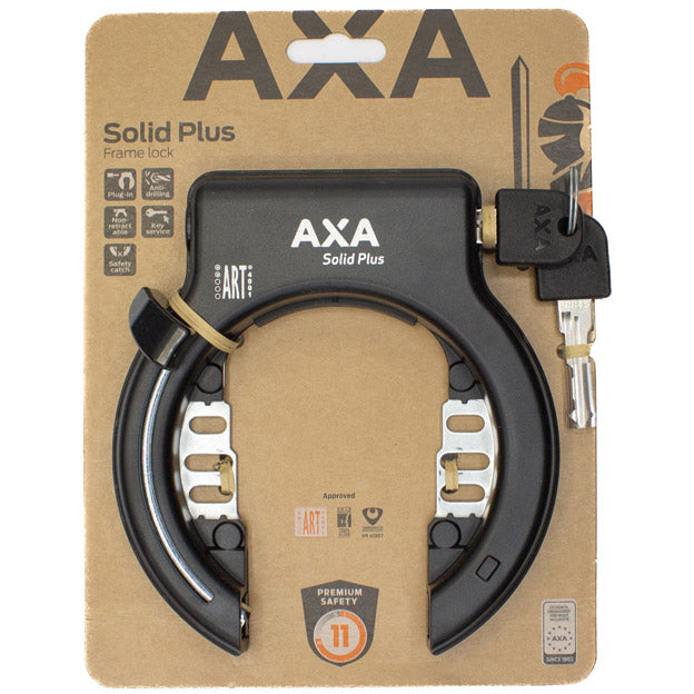 Axa Ringslot Solid Plus - con montaggio Fender - Nero (sulla mappa)