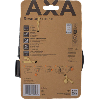 Lucchetto Axa cavo resosolute c10 150 codice (card)
