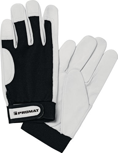 Guanto Promat tecwerk | principale | taglia 10 nero colori naturali | nappa elasticizzata di capra di qualità | e 388 DPI categoria ii - 4000371113