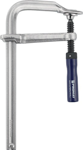Abrazadera de tornillo totalmente de acero Promat tecwerk | envergadura 250 mm rango de trabajo 120 mm | mango de madera - 4000831454