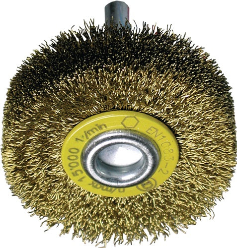 Cepillo redondo Promat tecwerk | d. 60 mm de espesor del alambre 0,2 mm | latón 18 mm | 15000 min-¹ - 4000841142