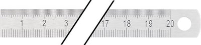 Promat tecwerk stalen liniaal | lengte 1000 mm | staal buigzaam | verdeling b = mm 1 2 mm - 4000858764