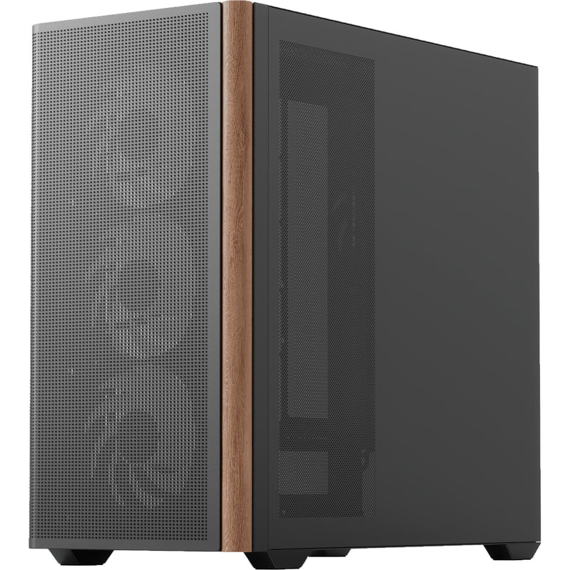 Aerocool b301a mini tower behuizing (zwart | 1x usb-a | 1x usb-c | rgb)