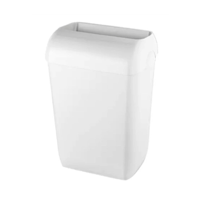 Papelera de plástico para montaje en pared blanco (43 litros)