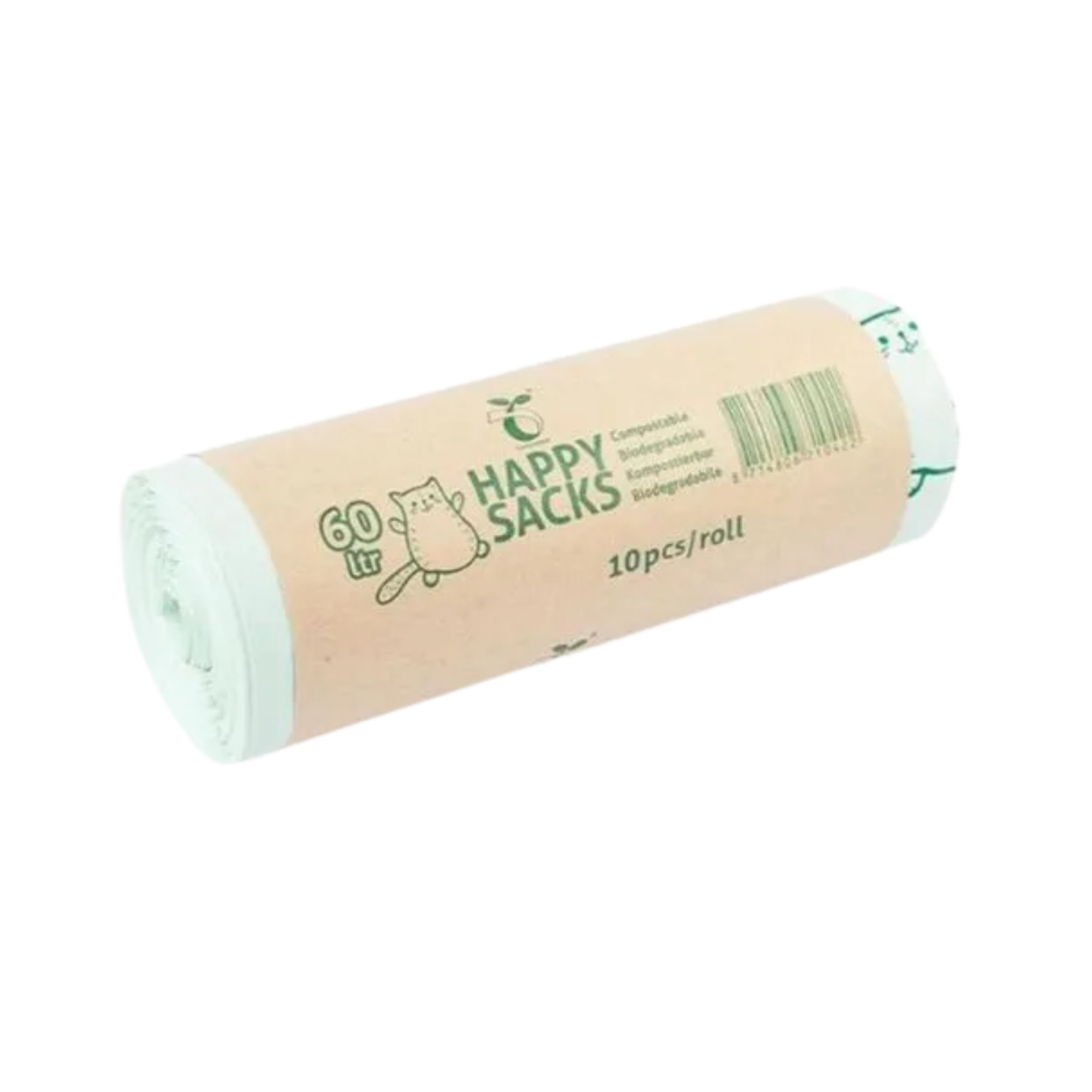 Afvalzak bio happy sacks 60x80cm t30 60 liter (24x10 stuks)