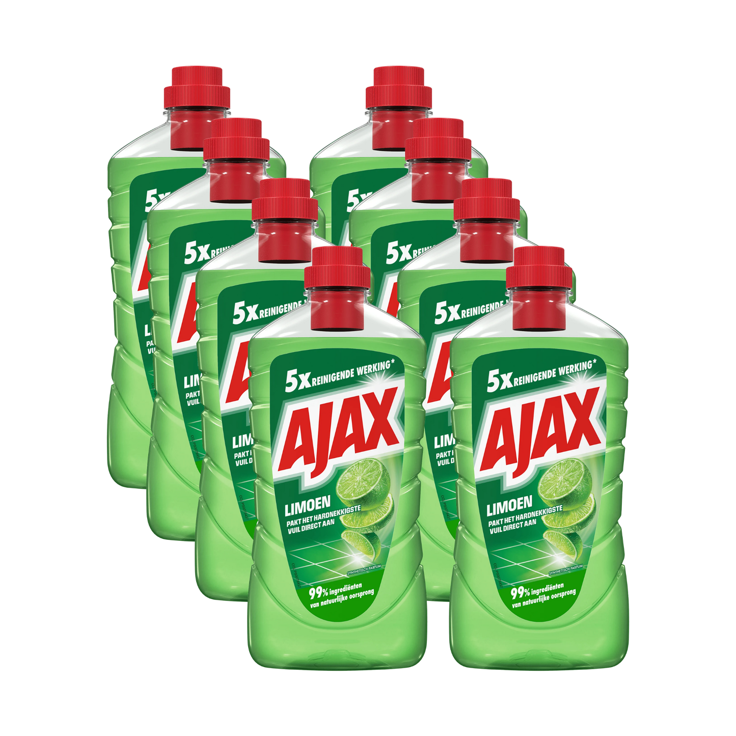 Ajax allesreiniger limoen (8x 1 liter)
