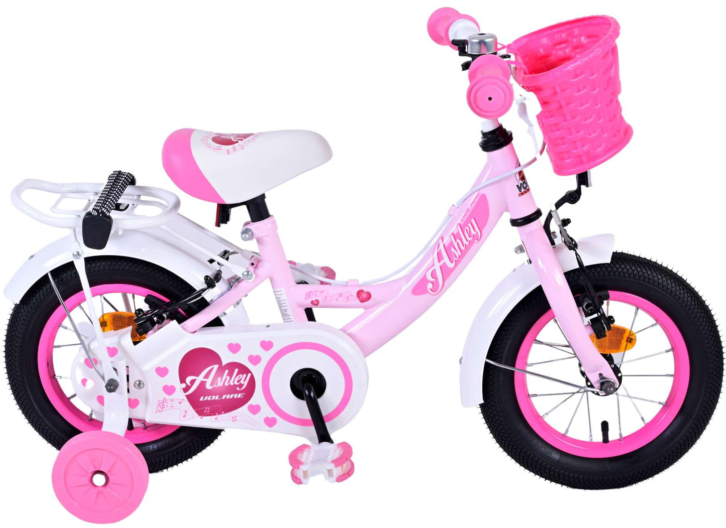 Bicycle per bambini di Vlatare Ashley - Girls - 12 pollici - Pink - Freni a due mani