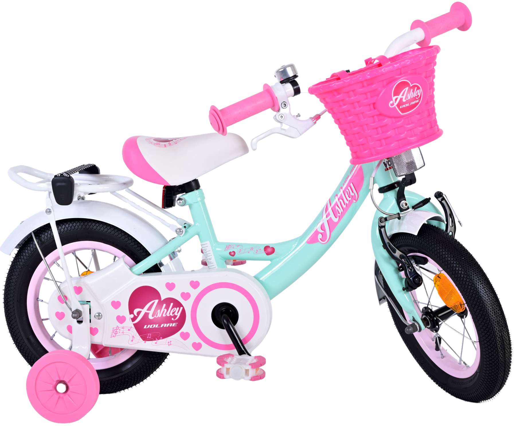 Bicicleta para niños de Vinare Ashley - Niñas - 12 pulgadas - Verde