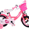 Volare Ashley Kinderfiets - Meisjes - 12 inch - Roze Rood - Twee handremmen