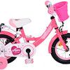 Volare Ashley Kinderfiets - Meisjes - 12 inch - Roze Rood - Twee handremmen