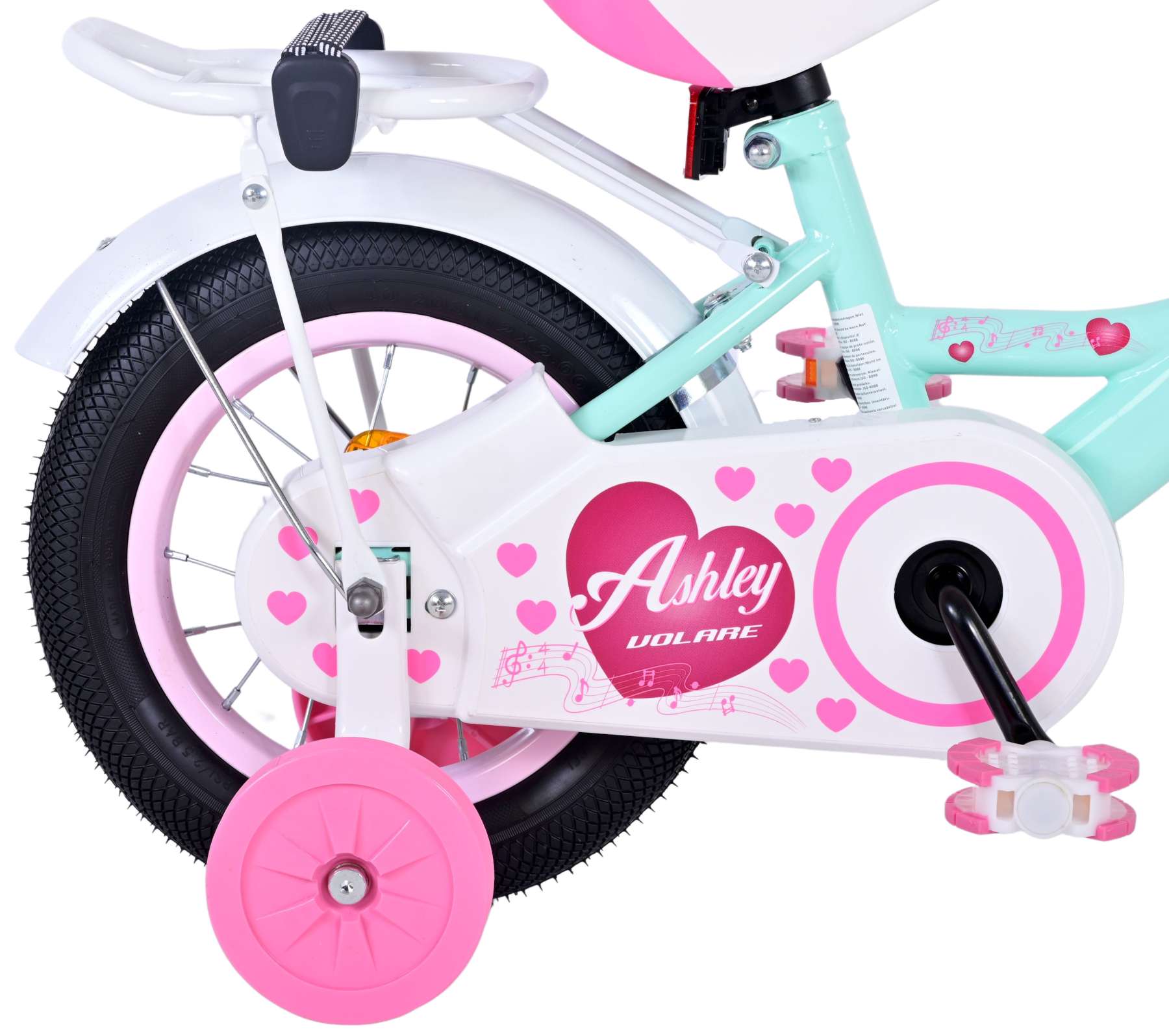 Bicicleta para niños de Vinare Ashley - Niñas - 12 pulgadas - Verde