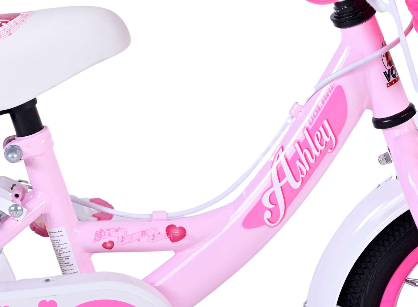 Bicycle per bambini di Vlatare Ashley - Girls - 12 pollici - Pink - Freni a due mani