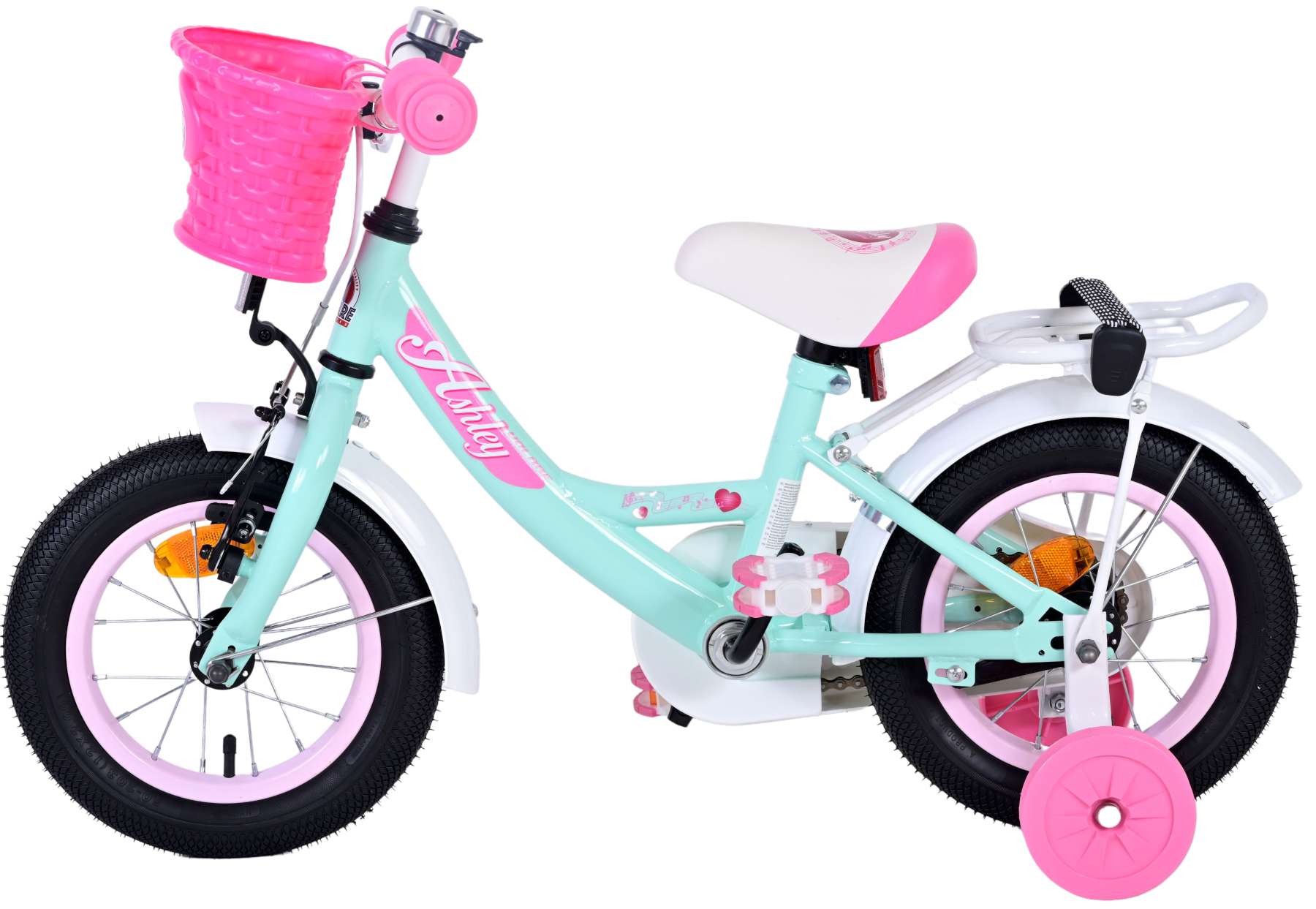 Bicicleta para niños de Vinare Ashley - Niñas - 12 pulgadas - Verde