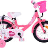 Volare Ashley Kinderfiets - Meisjes - 14 inch - Roze Rood - Twee Handremmen