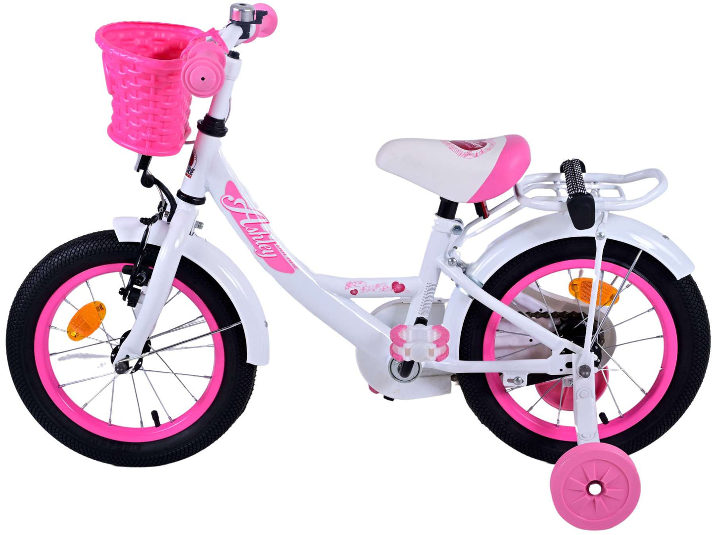 Bicycle per bambini di Vlatare Ashley - Girls - 14 pollici - Bianco