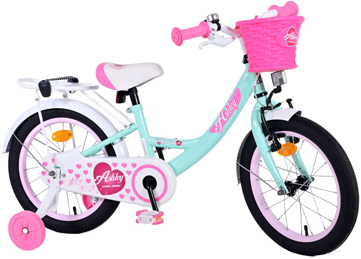 Bicicleta para niños de Vinare Ashley - Niñas - 16 pulgadas - Verde