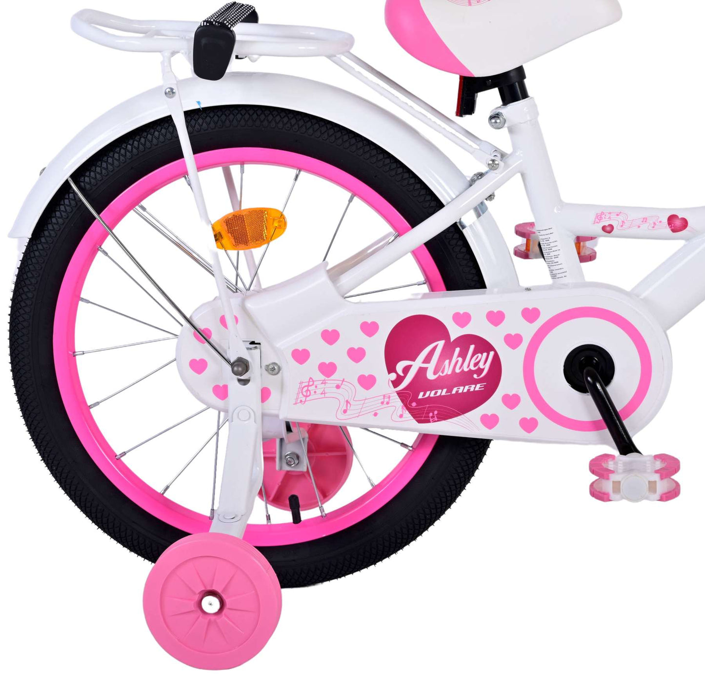 Bicycle per bambini di Vlatare Ashley - Girls - 18 pollici - Bianco