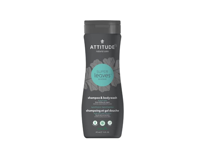 Attitude super leaves™ shampoo douchegel voor mannen- scalp care
