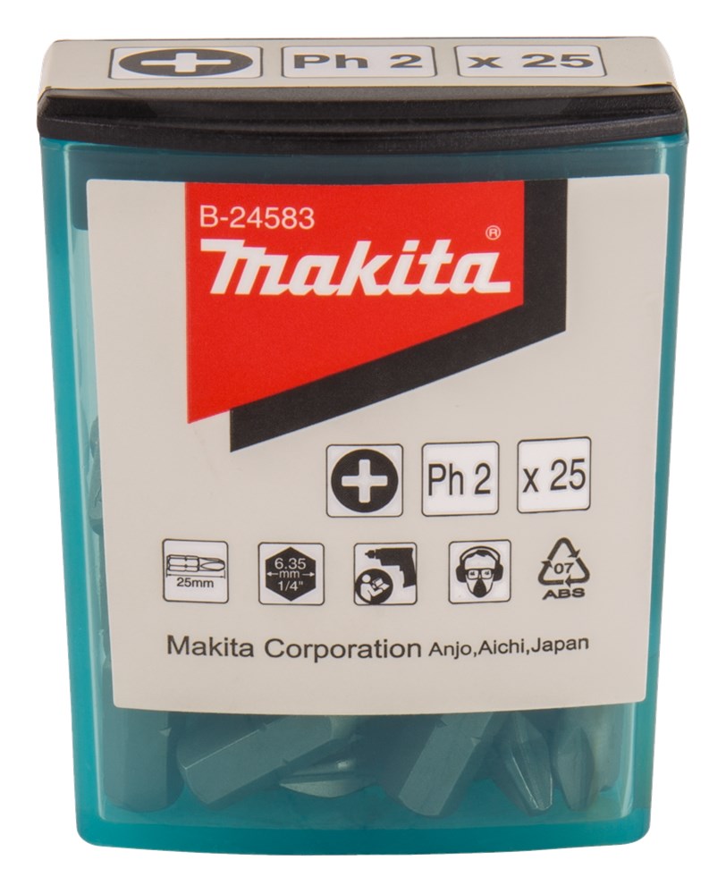 Accessori Makita punta a vite ph2x25mm 25 pezzi - b-24583 - b-24583
