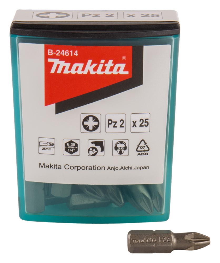 Makita accessori punta a vite pz2x25mm 25 pezzi - b-24614 - b-24614