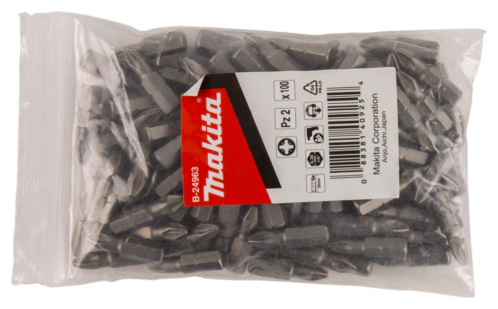 Accessori Makita punta a vite pz2x25mm ricarica 100s - b-24963 - b-24963