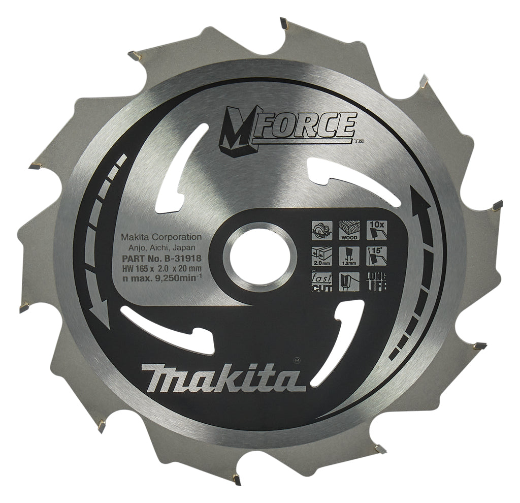 Accessori Makita lama per sega circolare | legno | 165x20x10t 15g - b-31918