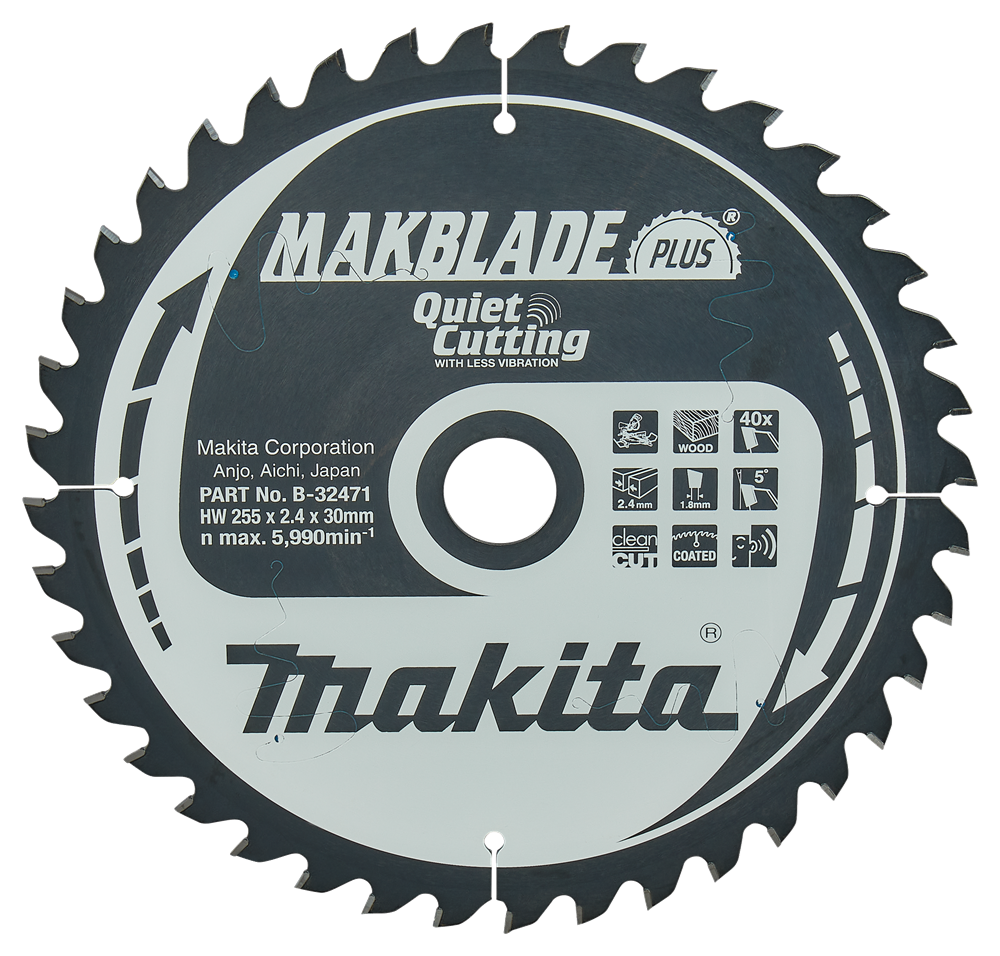 Lama per sega Makita q c 255x30x2,4 40t 5g - b-32471