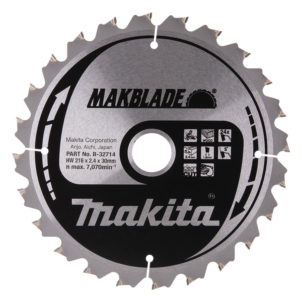 Lama per sega Makita legno 216x30x2,1 24t - b-32714