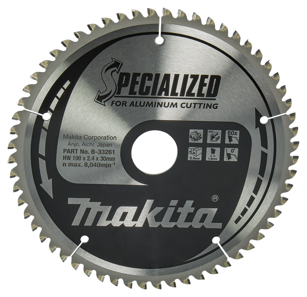 Accessori Makita lama per sega circolare | alluminio | 190x30x2,4 60t 0g - b-33261