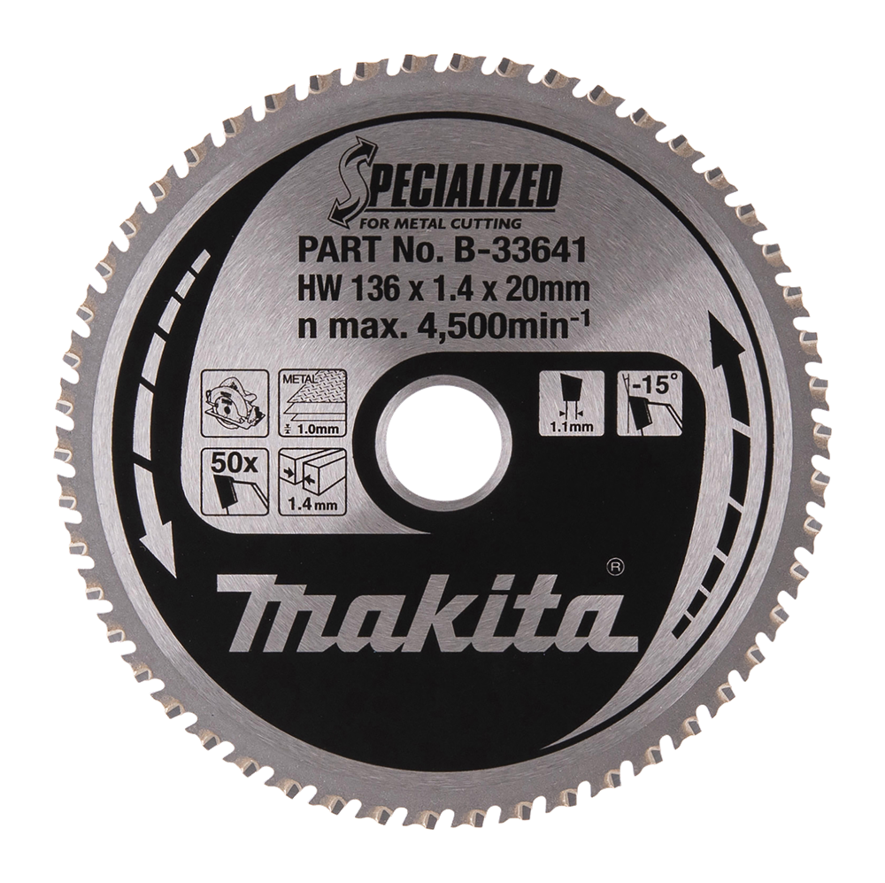 Lama per sega Makita con. 136x20x1,4 50t -15g - b-33641