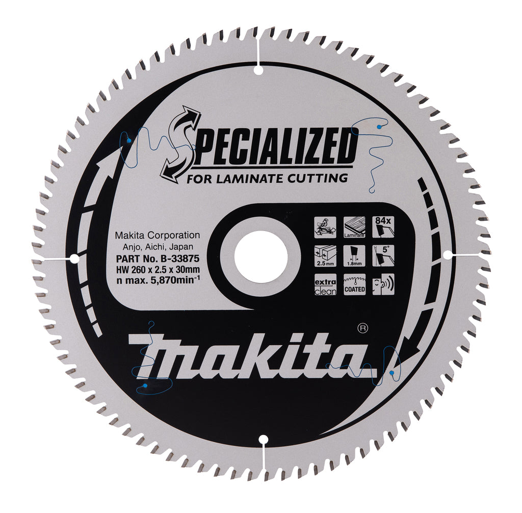 Accessori Makita lama per sega trasversale laminata 260x30x2,5 84t5g - b-33875