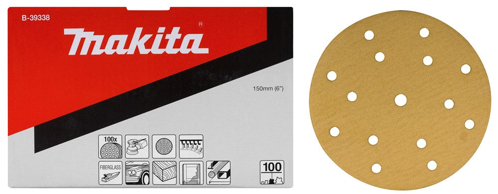 Accessori Makita disco abrasivo giallo diametro 150mm grana 60 - b-39316