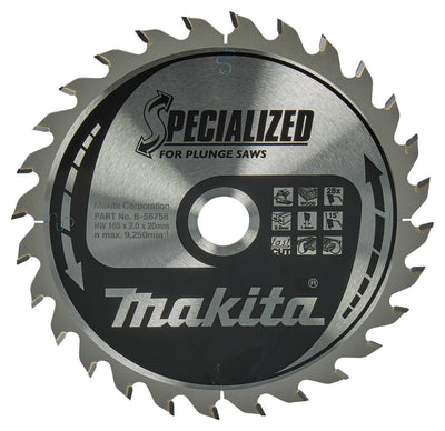 Accesorios Makita hoja de sierra de inmersión | madera | 165x20x2 28t-b-56758