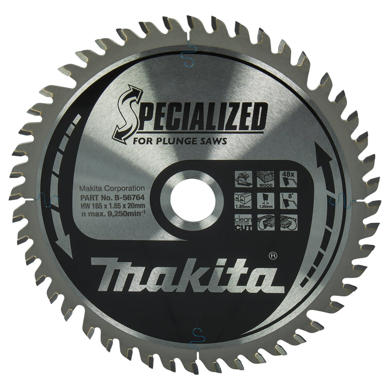 Makita accessoires invalcirkelzaagblad | hout | 165x20x1,85 48t - b-56764