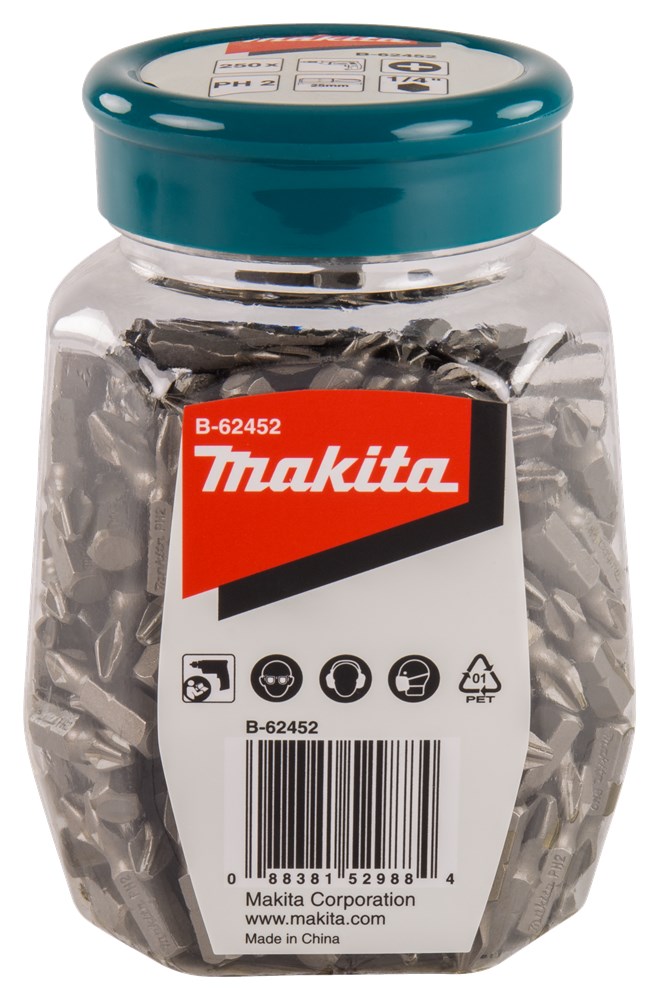 Makita accessoires schroefbit ph2x25mm pot 250st - b-62452 - b-62452