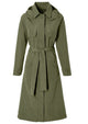 Basil trenchcoat mosse dames olive green s