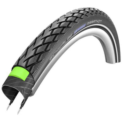 Schwalbe tire green marathon greenguard 28 x 2.00 50-622mm black with reflection