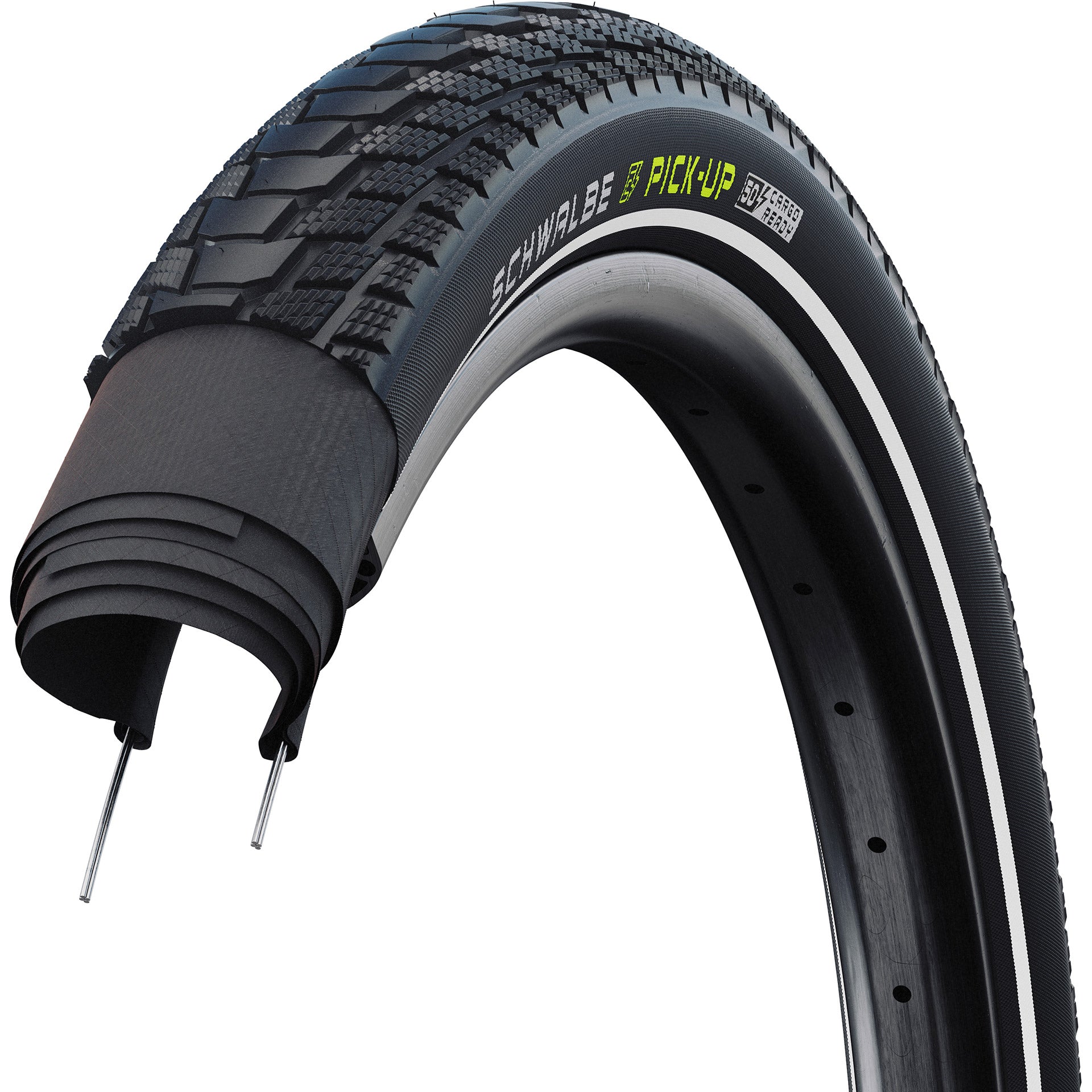 Schwalbe pickup - wired - addix e - super defense - 20x2.35 - black + reflex