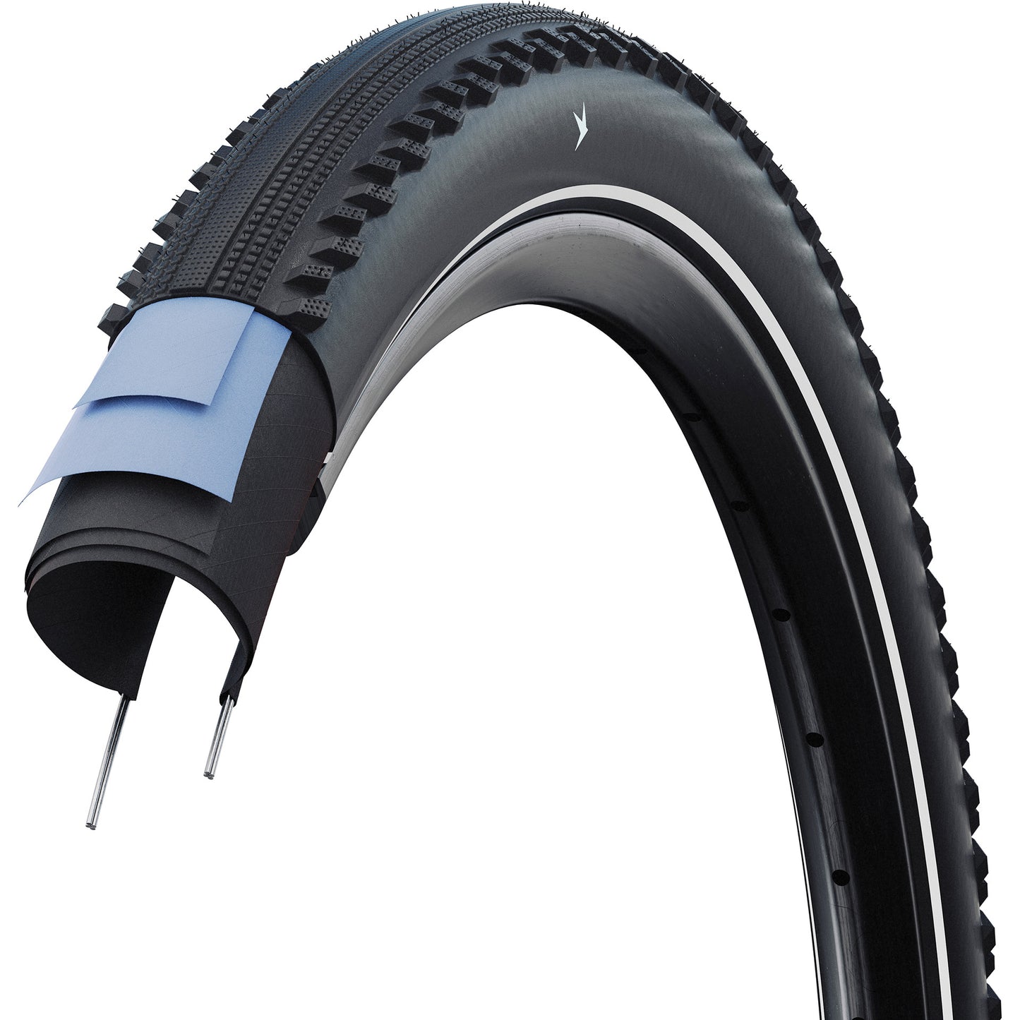 Schwalbe hurricane - cablato - addix - raceguard - 26x2.10 - nero + reflex