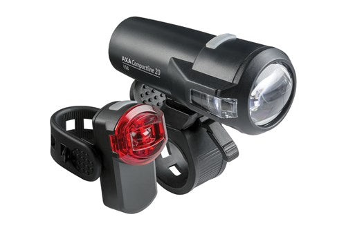 Lighting set AXA CompactLine 20 USB rechargeable