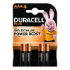 Pila duracell aaa mas 100% tarjeta a 4