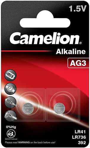 Batteria Camelion LR41 LR7366 392 AG3 CARD A 2 pezzi
