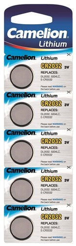 Botón Camelion Batería de celda 3V CR2032 Tarjeta A 5 piezas