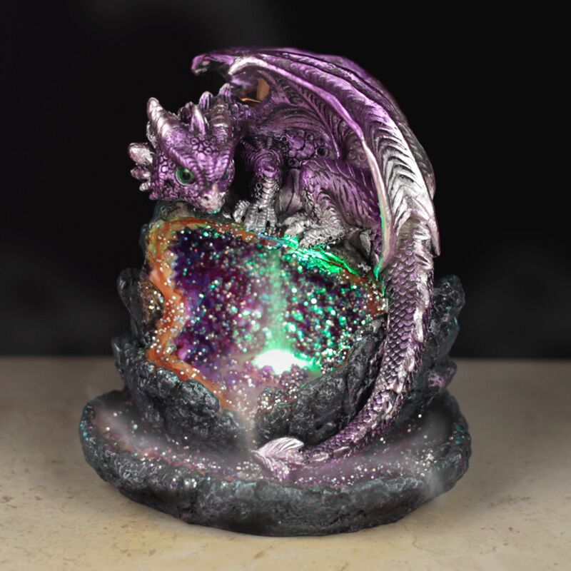 Crystal Cave Purple Dragon LED Backflow Incienso
