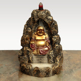 Chinese lachende boeddha backflow wierookhouder - afbeelding 2