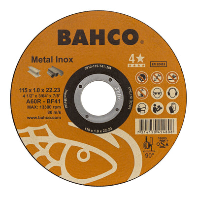 Bahco slijpschijf | voor afbramen | voor metaal en rvs | 125 x 1.0 x 22.23 mm - 3912-125-t41-im