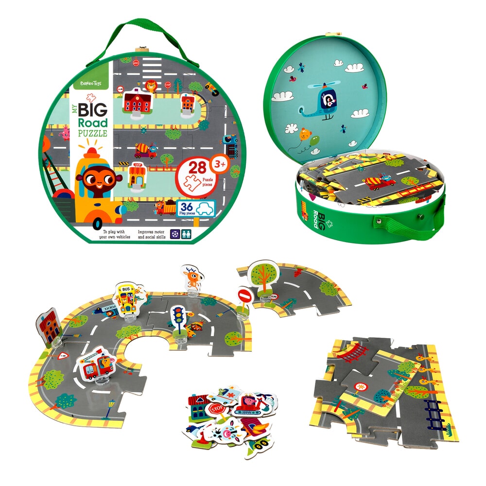 Valigia puzzle Barbo Toys Large Roads - crea le tue strade (5846)